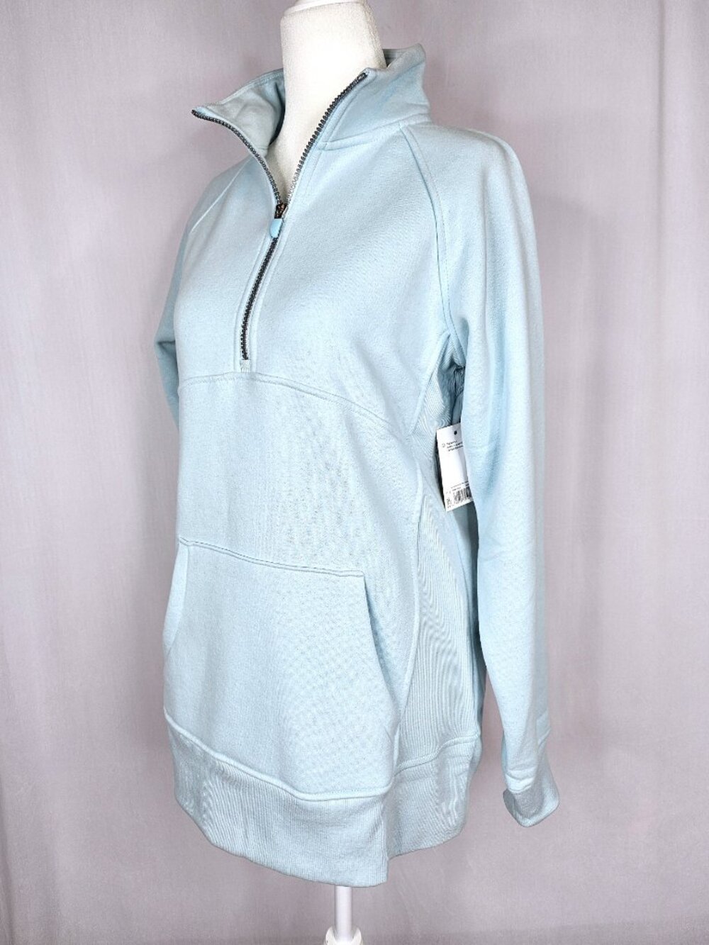 Tek Gear | Ultrasoft Fleece Quarter Zip Tunic | Hail Baby Blue | Size S | NWT